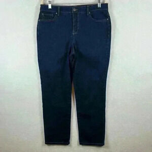 Style & Co Women’s Jeans Size 12P Dark Blue Wash High Rise Straight Leg